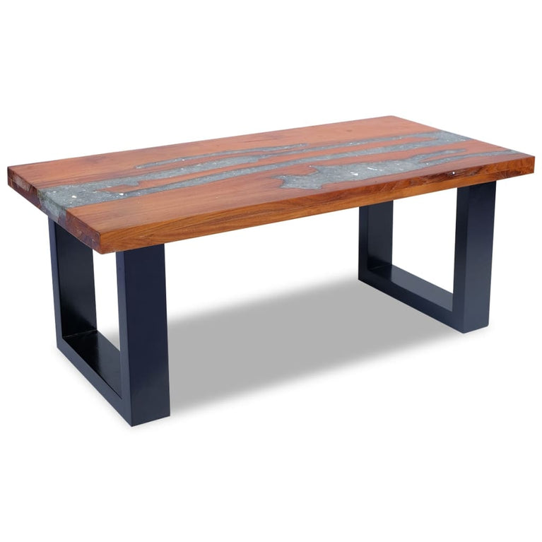 Salontafel massief teakhout hars 100x50 cm MeubelReus