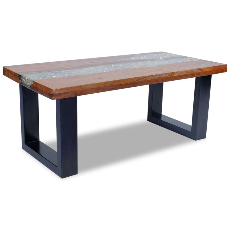 Salontafel massief teakhout hars 100x50 cm MeubelReus