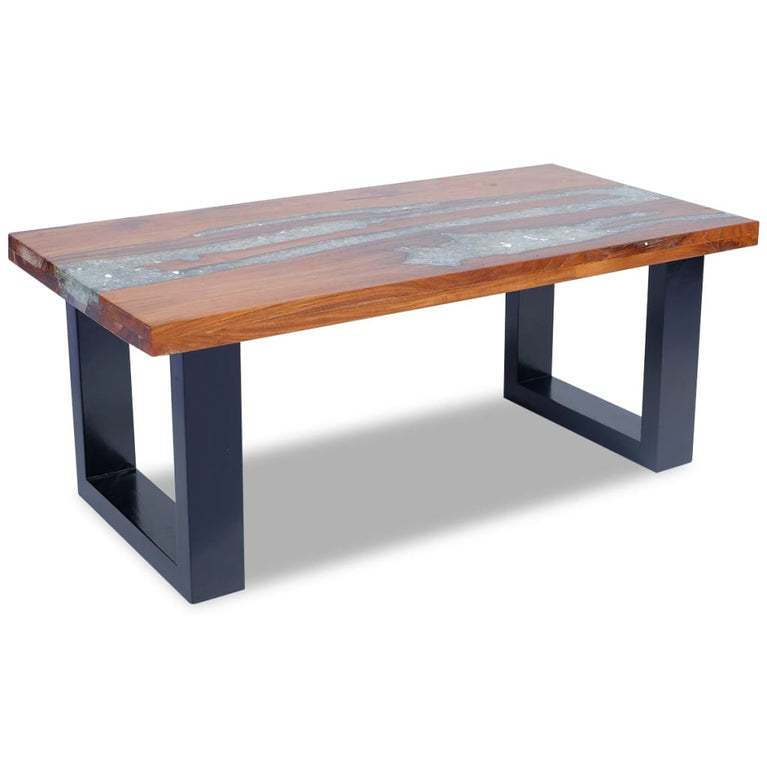 Salontafel massief teakhout hars 100x50 cm MeubelReus