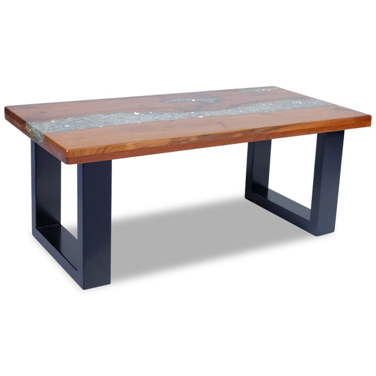 Salontafel massief teakhout hars 100x50 cm MeubelReus