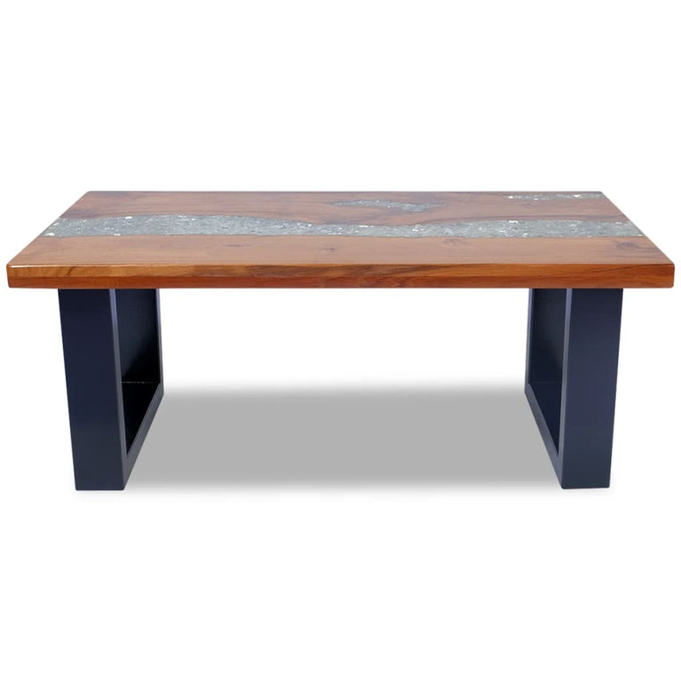 Salontafel massief teakhout hars 100x50 cm MeubelReus