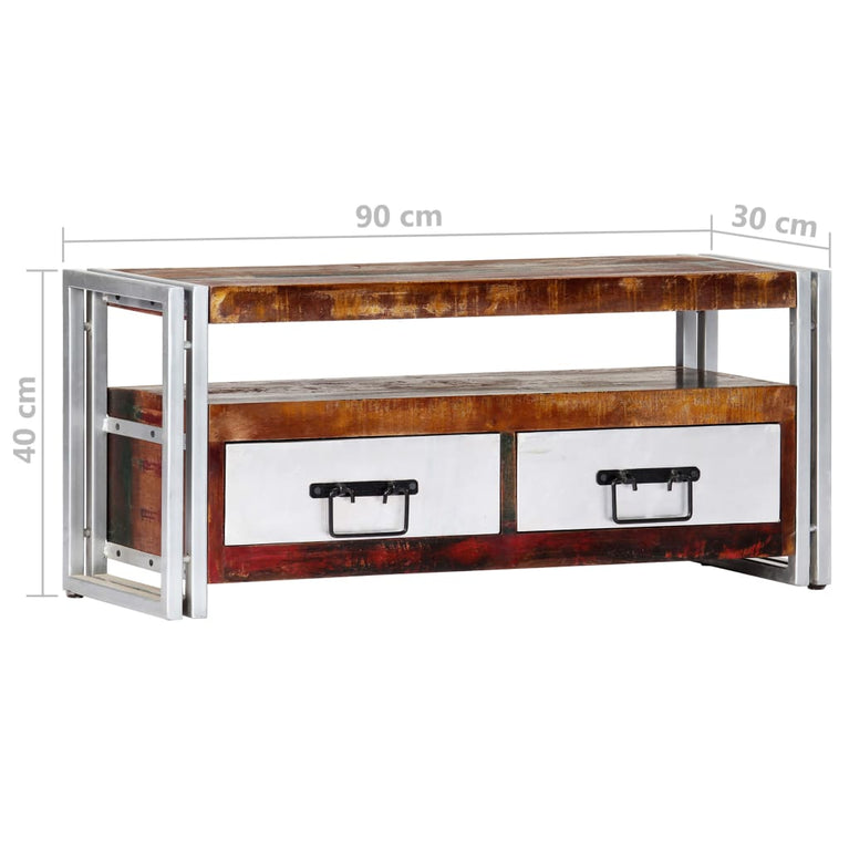 Tv-meubel 90x30x40 cm massief gerecycled hout MeubelReus