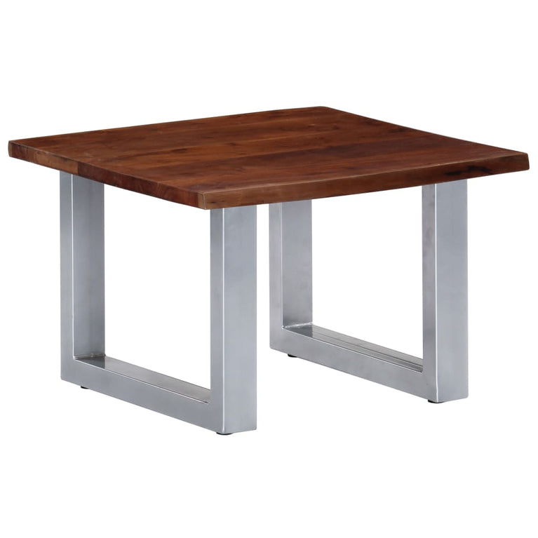 Salontafel met natuurlijke randen 60x60x40 cm acaciahout MeubelReus