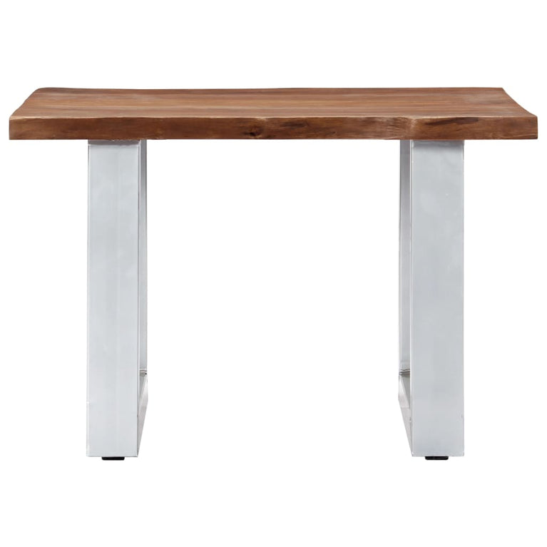 Salontafel met natuurlijke randen 60x60x40 cm acaciahout MeubelReus