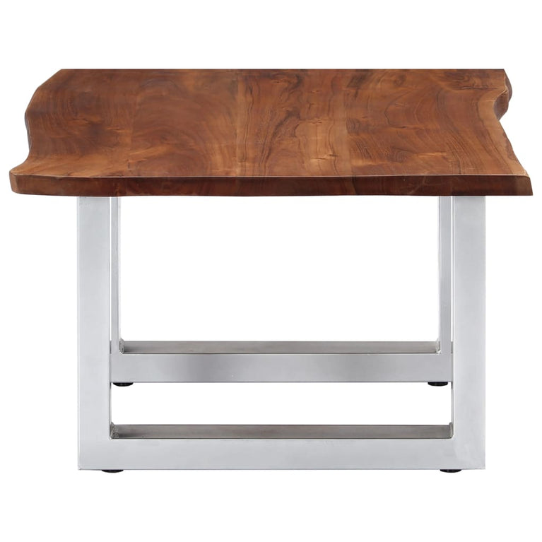 Salontafel met natuurlijke randen 60x60x40 cm acaciahout MeubelReus