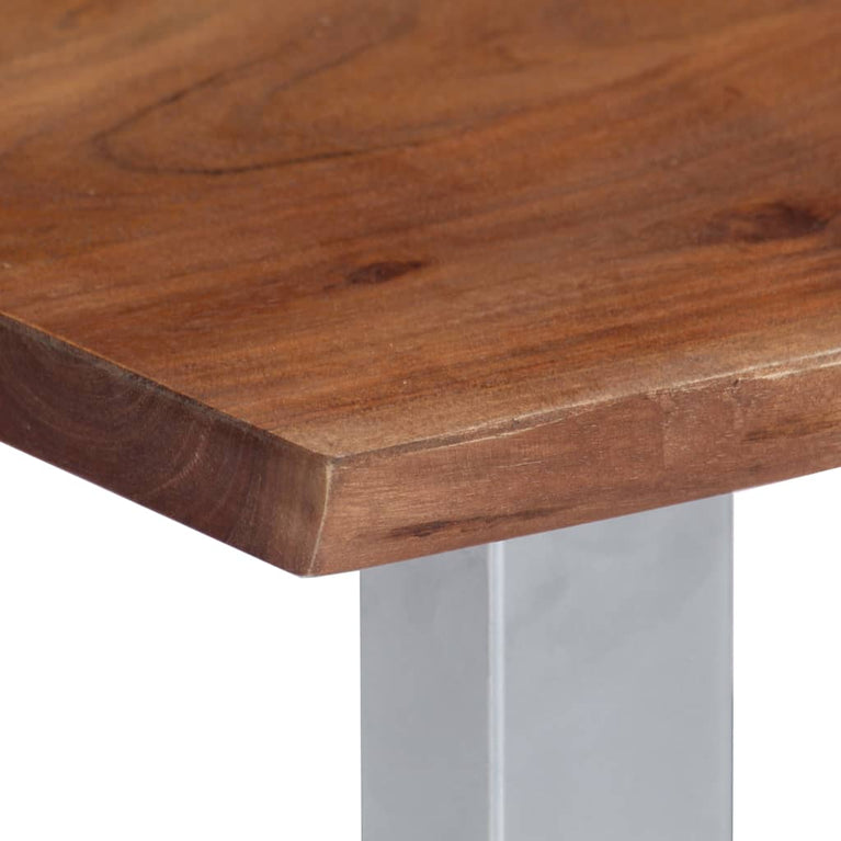 Salontafel met natuurlijke randen 60x60x40 cm acaciahout MeubelReus