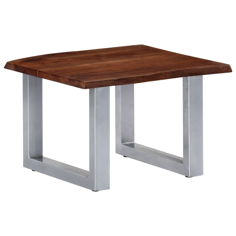 Salontafel met natuurlijke randen 60x60x40 cm acaciahout MeubelReus