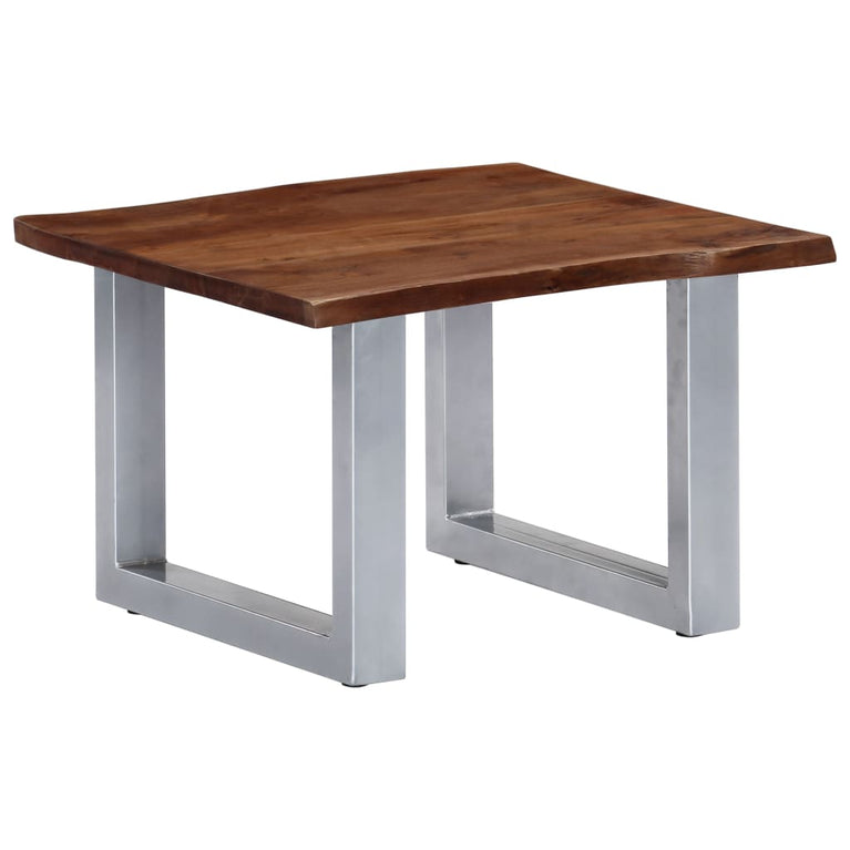 Salontafel met natuurlijke randen 60x60x40 cm acaciahout MeubelReus