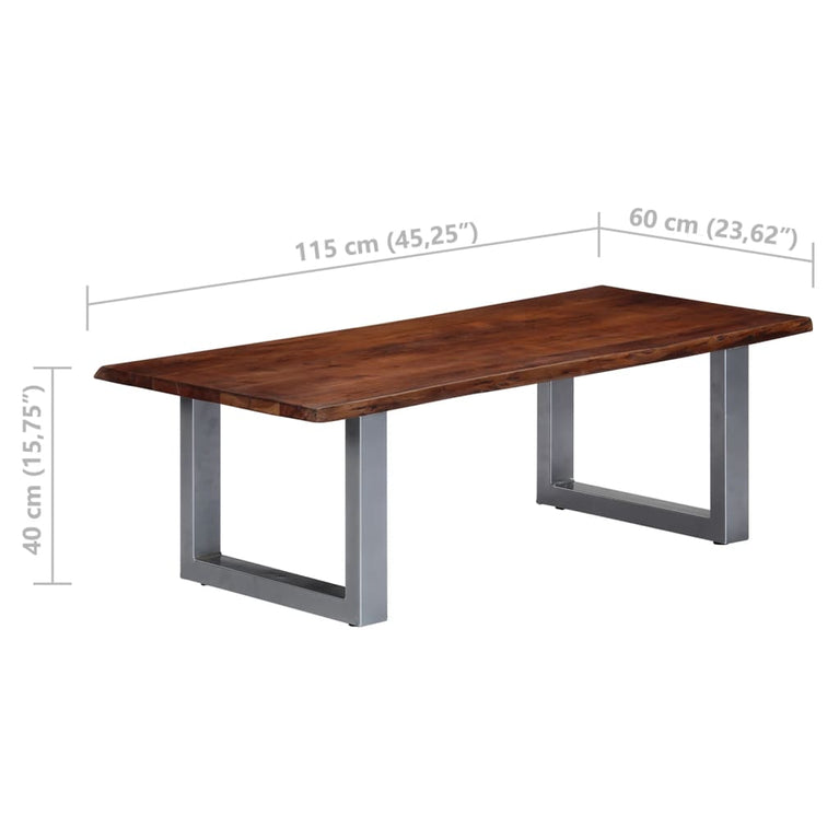 Salontafel met natuurlijke randen 115x60x40 cm acaciahout MeubelReus