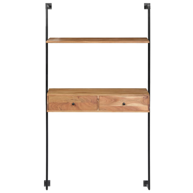 Wandbureau 90x40x170 cm massief acaciahout MeubelReus
