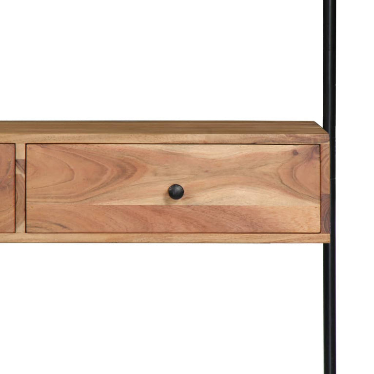 Wandbureau 90x40x170 cm massief acaciahout MeubelReus