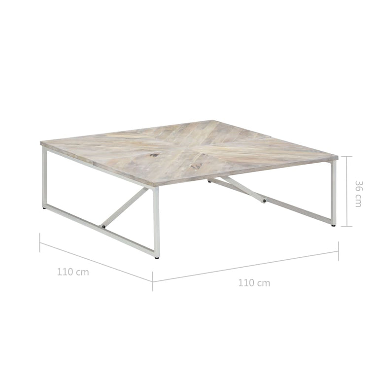 Salontafel 110x110x36 cm massief mangohout MeubelReus