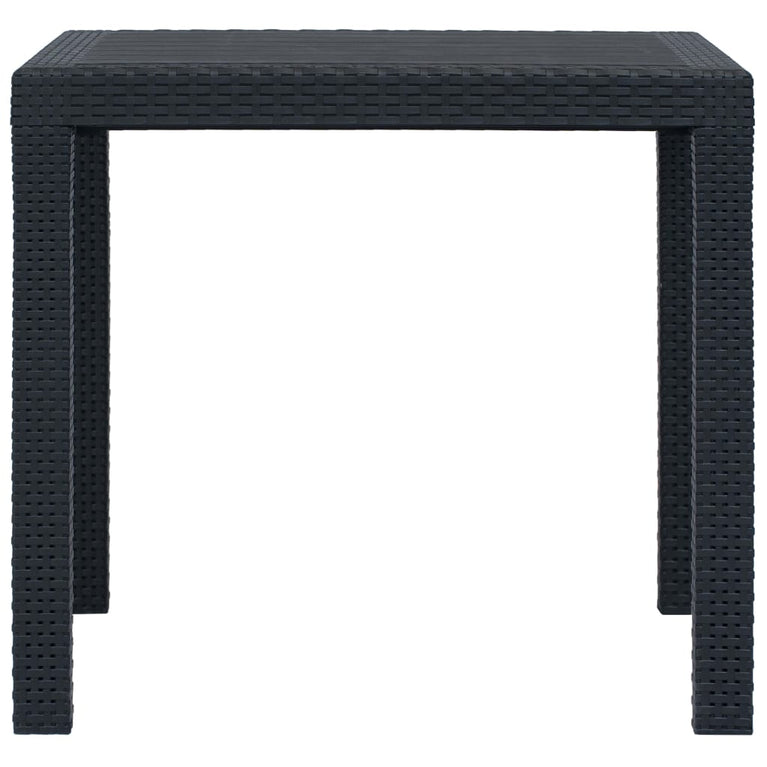 Tuintafel 79x79x72 cm rattan-look kunststof antraciet MeubelReus