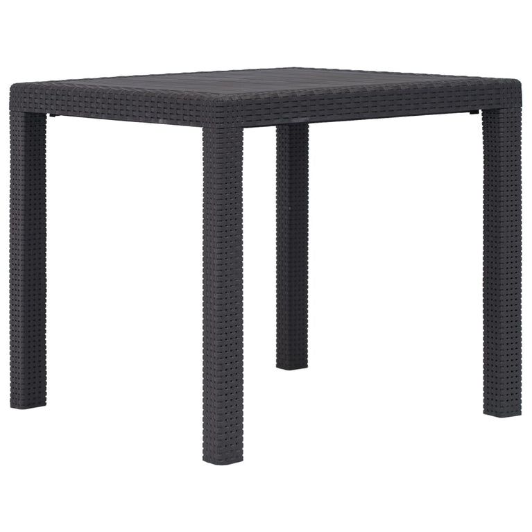 Tuintafel 79x79x72 cm rattan-look kunststof bruin MeubelReus