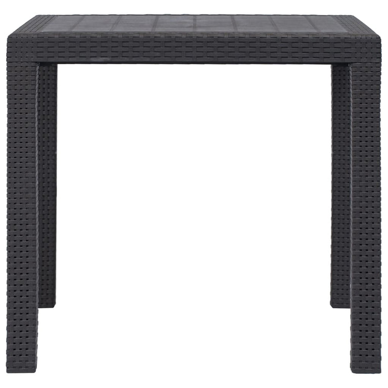 Tuintafel 79x79x72 cm rattan-look kunststof bruin MeubelReus
