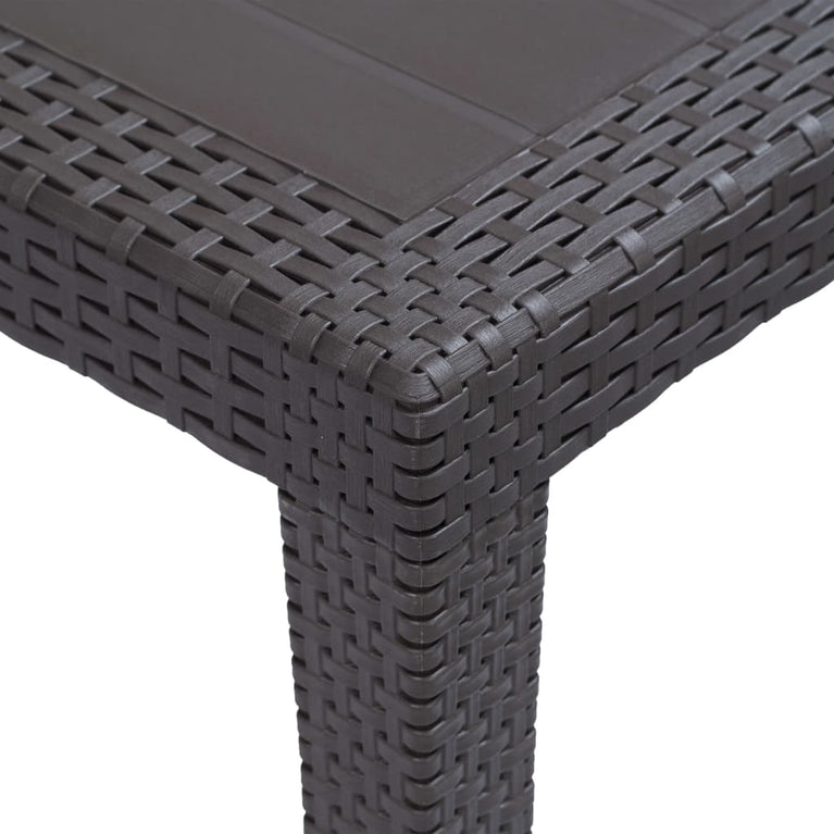 Tuintafel 79x79x72 cm rattan-look kunststof bruin MeubelReus