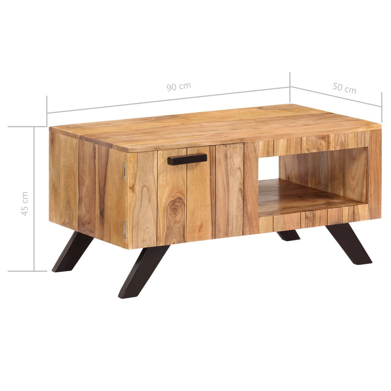 Salontafel 90x50x45 cm massief acaciahout MeubelReus