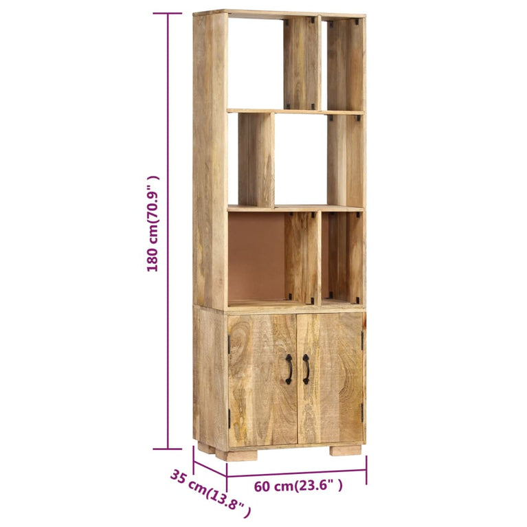 Boekenkast 60x35x180 cm massief mangohout MeubelReus