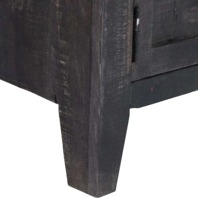 Tv-meubel 118x30x40 cm massief mangohout zwart MeubelReus