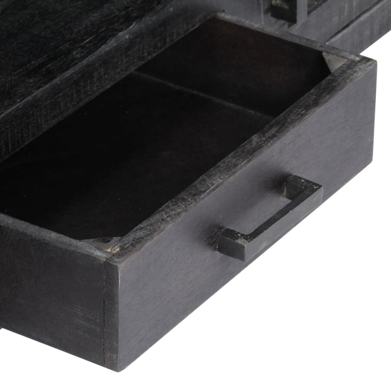 Tv-meubel 118x30x40 cm massief mangohout zwart MeubelReus