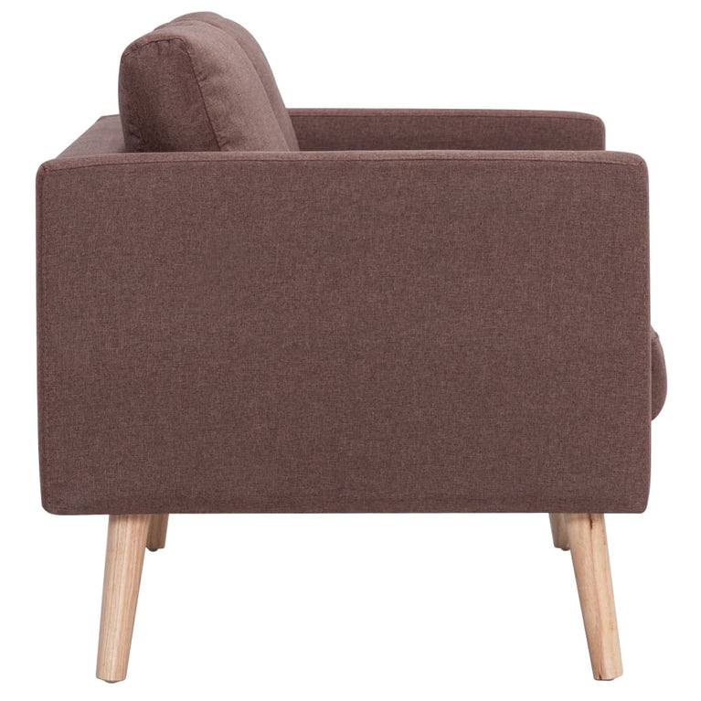 Tweezitsbank stof bruin MeubelReus