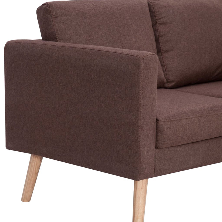 Tweezitsbank stof bruin MeubelReus