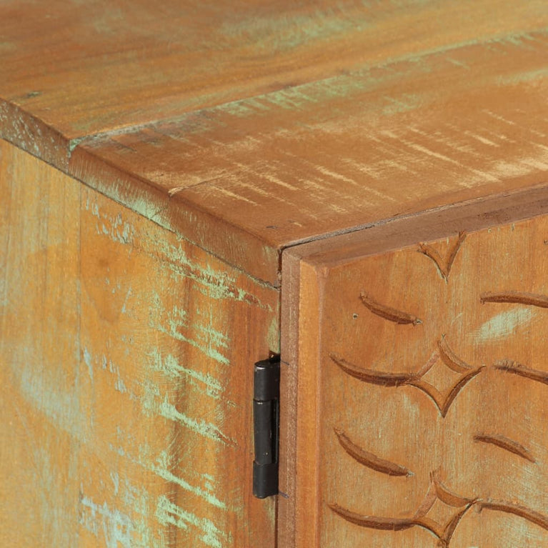 Tv-meubel handgesneden 120x30x40 cm massief gerecycled hout MeubelReus