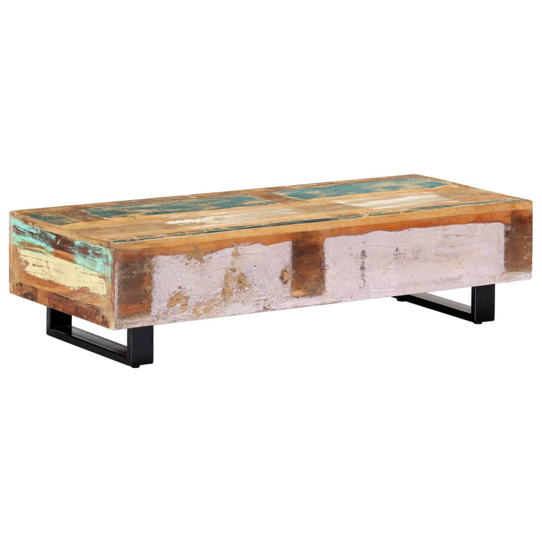 Salontafel 120x50x30 cm massief gerecycled hout en staal MeubelReus