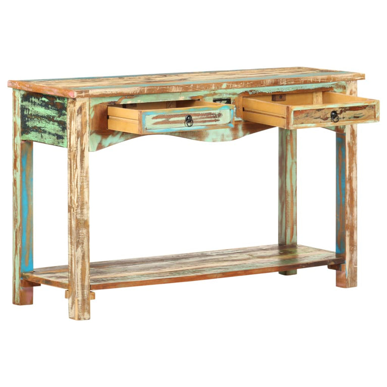 Wandtafel 120x40x75 cm massief gerecycled hout MeubelReus