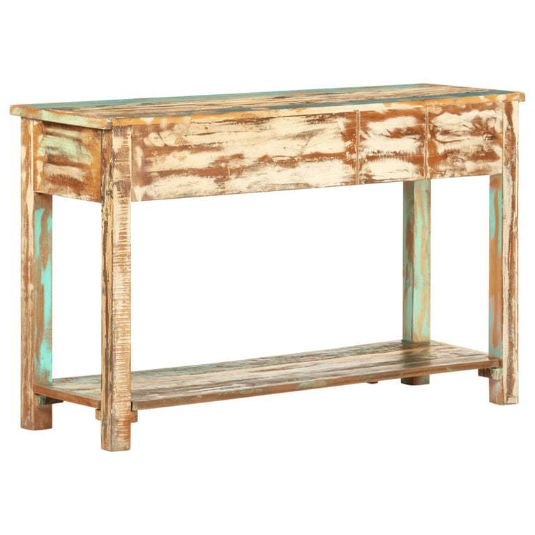 Wandtafel 120x40x75 cm massief gerecycled hout MeubelReus