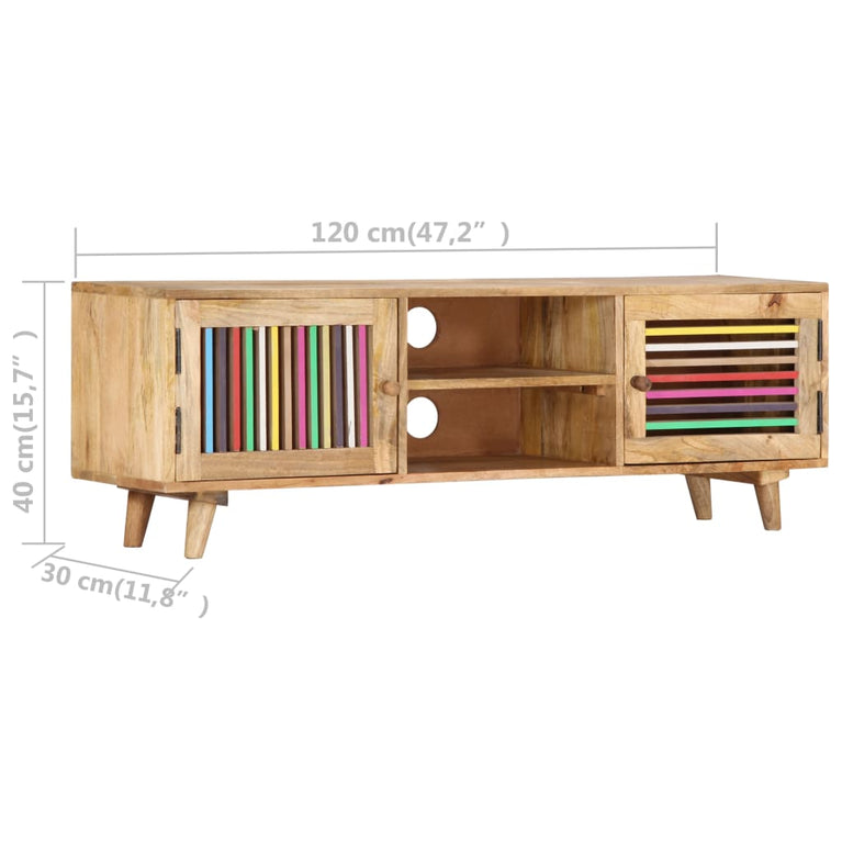 Tv-meubel 120x30x40 cm massief mangohout MeubelReus