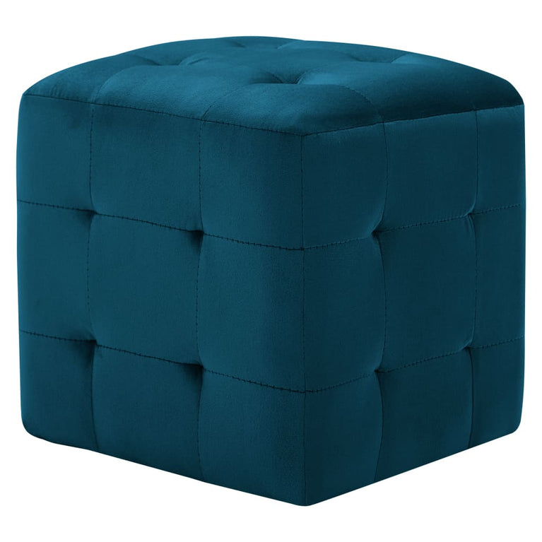 Nachtkastjes 2 st 30x30x30 cm fluweel blauw MeubelReus