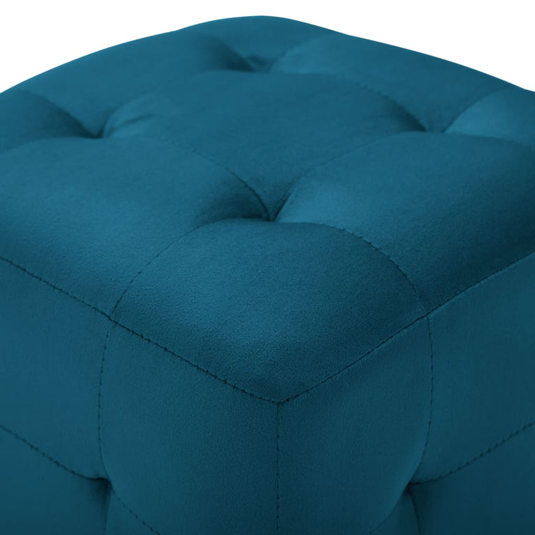 Nachtkastjes 2 st 30x30x30 cm fluweel blauw MeubelReus