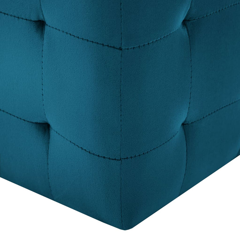 Nachtkastjes 2 st 30x30x30 cm fluweel blauw MeubelReus