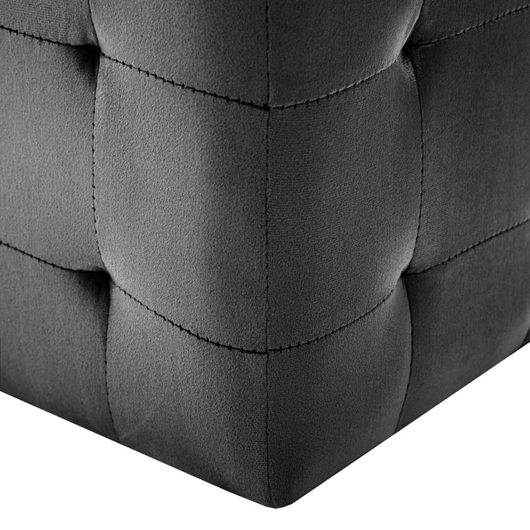 Nachtkastjes 2 st 30x30x30 cm fluweel zwart MeubelReus