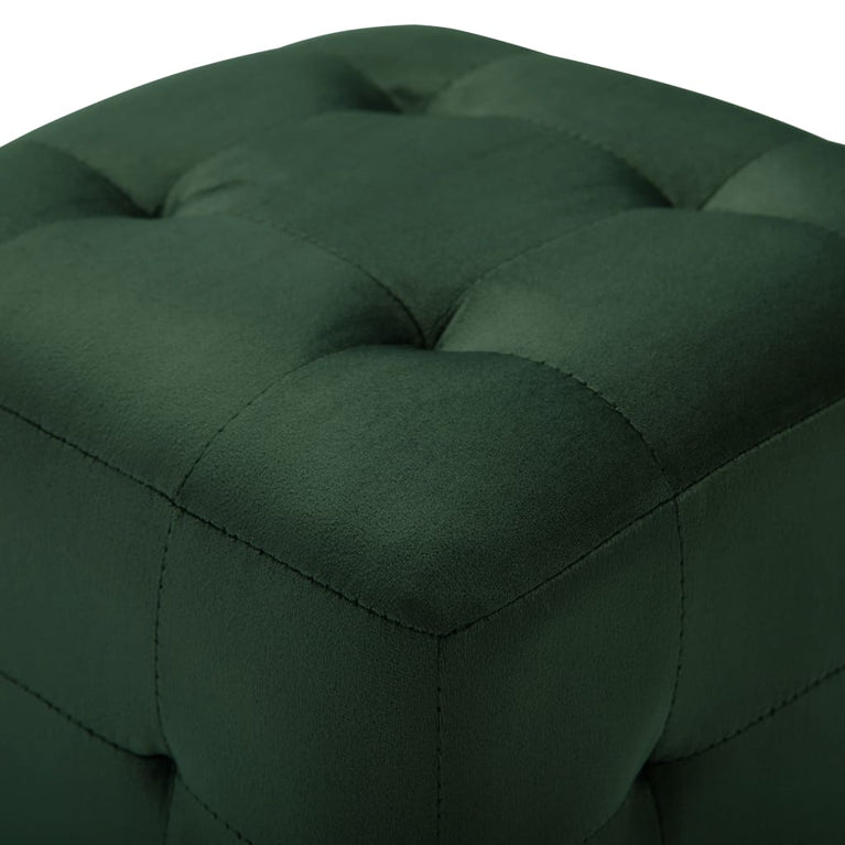 Nachtkastjes 2 st 30x30x30 cm fluweel groen