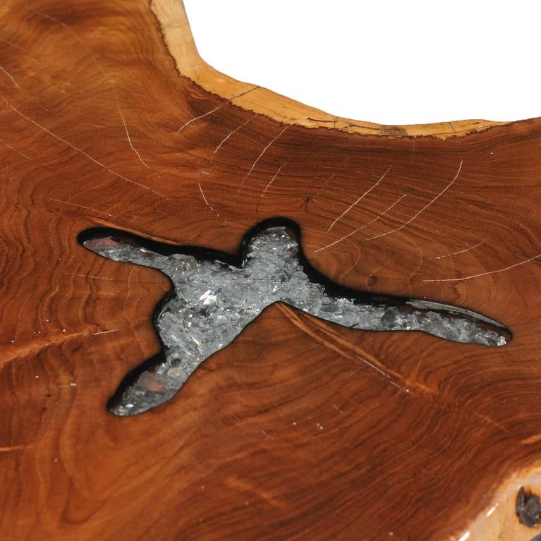 Salontafel 70x45 cm massief teakhout en polyresin MeubelReus