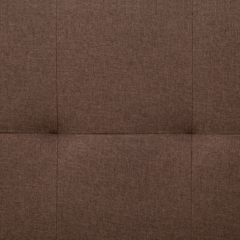 Slaapbank met twee kussens polyester bruin MeubelReus