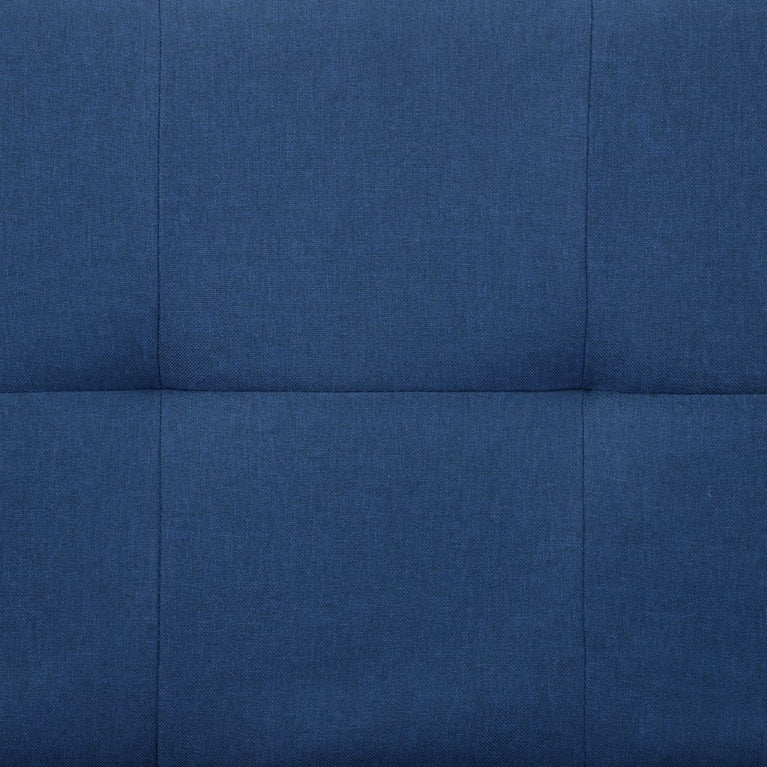 Slaapbank met twee kussens polyester blauw MeubelReus