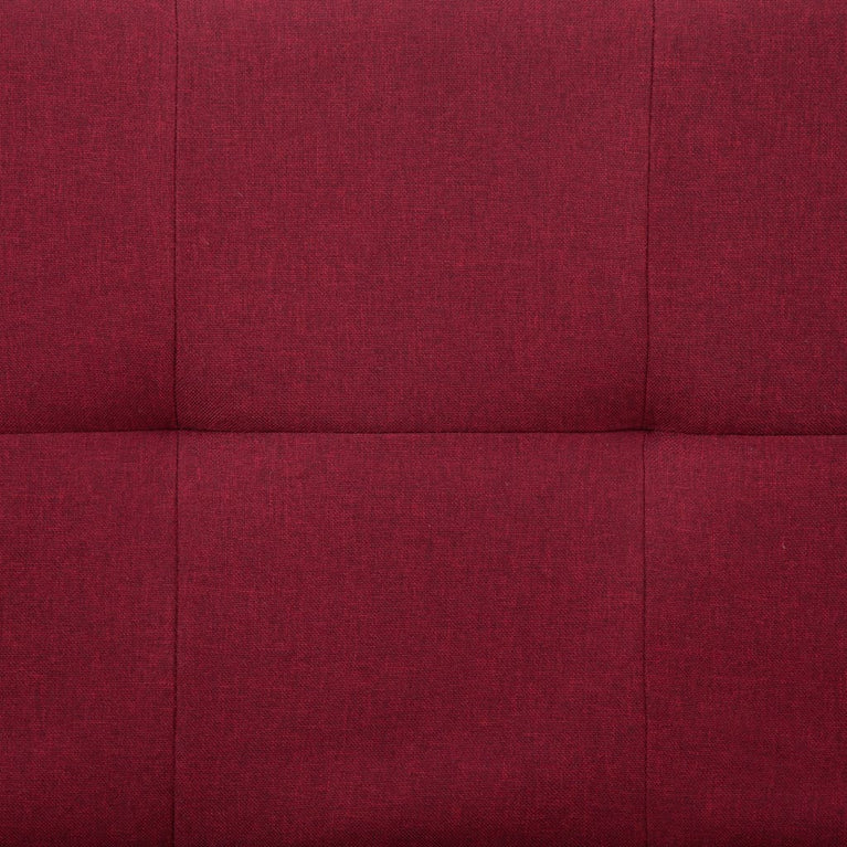 Slaapbank met twee kussens polyester wijnrood MeubelReus