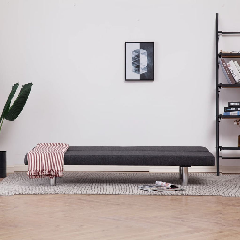 Slaapbank polyester donkergrijs MeubelReus