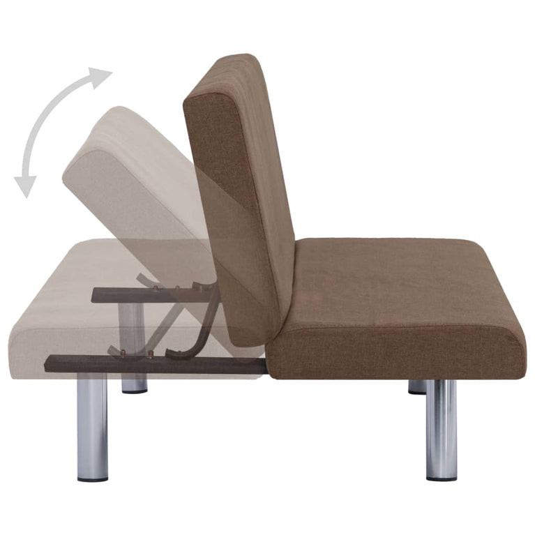 Slaapbank polyester bruin MeubelReus