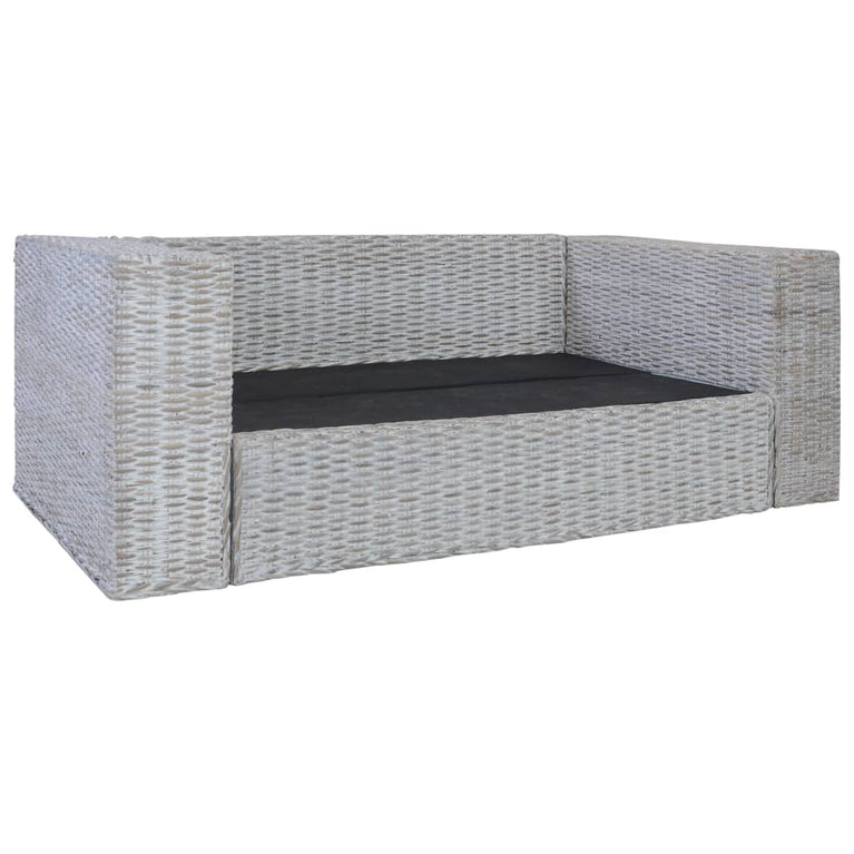Tweezitsbank met kussens natuurlijk rattan MeubelReus