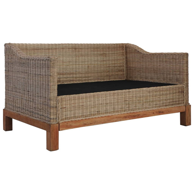 Tweezitsbank met kussens natuurlijk rattan MeubelReus