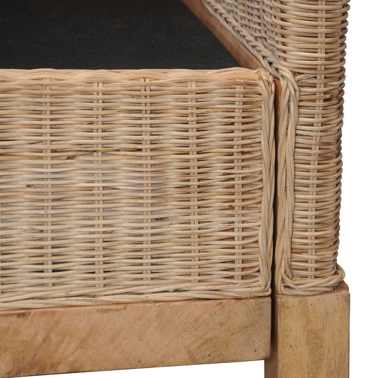 Tweezitsbank met kussens natuurlijk rattan MeubelReus