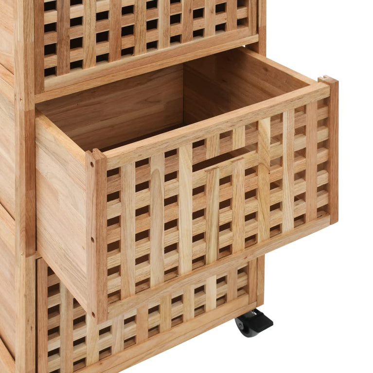 Badkamerkastje 41x41x91 cm massief walnotenhout MeubelReus