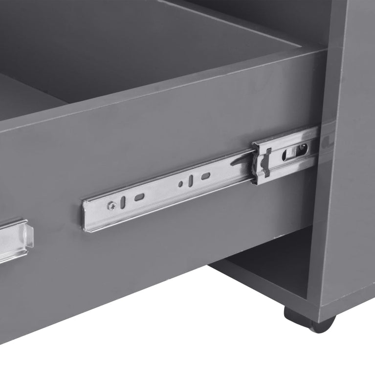 Salontafel 100x100x35 cm hoogglans grijs MeubelReus