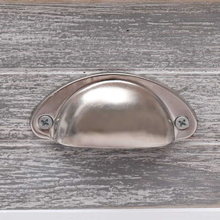 Bijzettafel 40x40x40 cm paulowniahout grijs MeubelReus