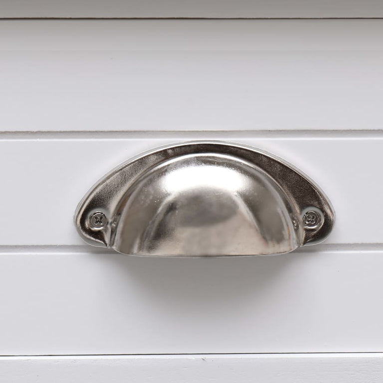 Bijzettafel 40x40x40 cm paulowniahout wit MeubelReus