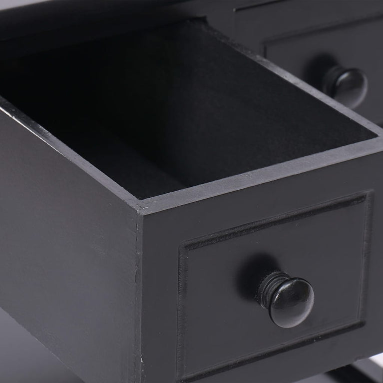 Bijzettafel 40x40x40 cm paulowniahout zwart MeubelReus